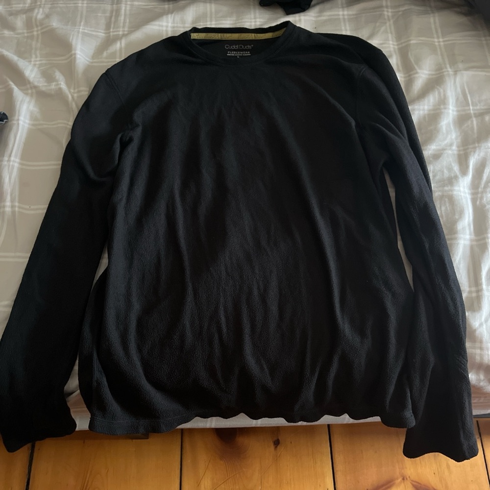 Cuddl Duds Men's Black Long Sleeve Tee